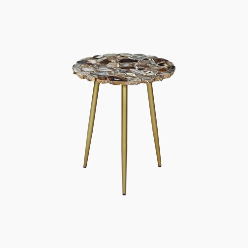 trampoline Myra Blue & Black End Table
