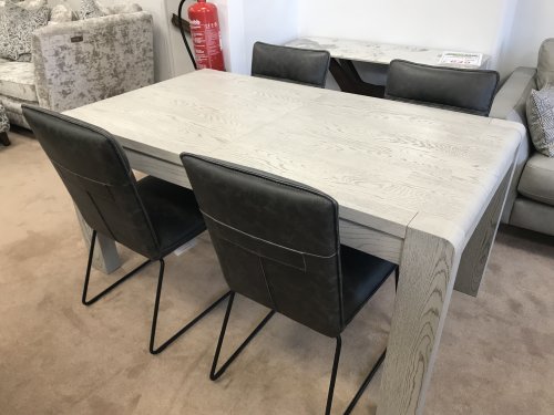 Rochester Large Extending Dining Table & 4 Cooper Dining Chairs