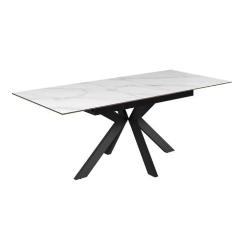 Aramis 160-200cm White Gloss Ceramic Extending Dining table