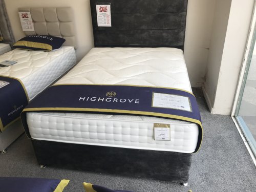 Highgrove Beds Astrid 1000 4'6" Mattress & 2 Drawer Divan & Pisces Floor Standing Headboard