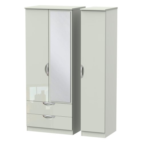 Welcome Camden Triple 2 Drawer Mirror Wardrobe