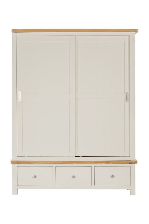 Dundee Glencoe Painted Large Robe with 2 Sliding Doors & 3 Drawers