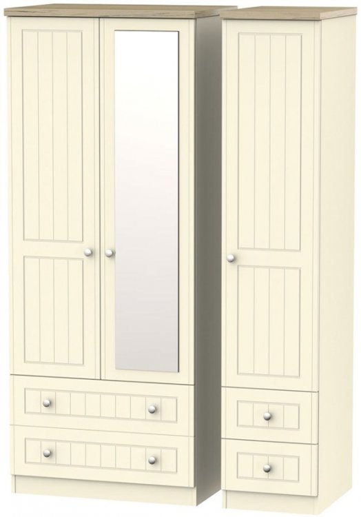 Welcome Vienna Triple 2 Drawer Mirror + Drawer Robe