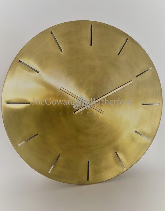 Extra Large Brushed Brass Wall Clock Eyres Furniture - Brass Wall Clock Large