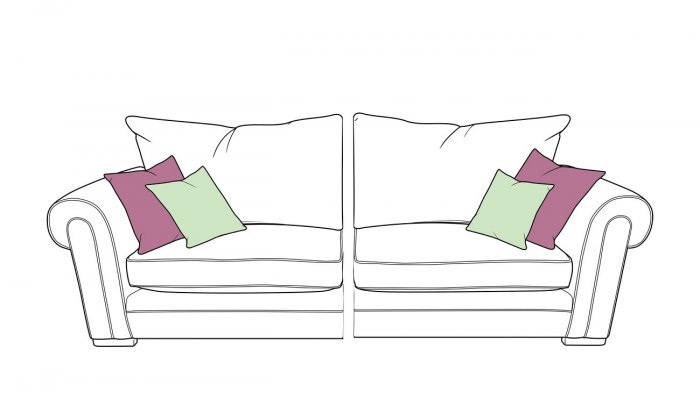 Tosca Extra Large Sofa Standard Back, Extra Large Sofa Back Pillows