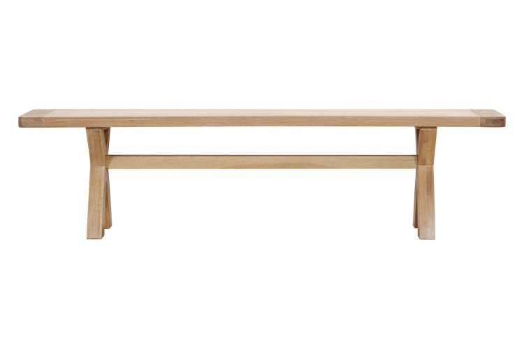 Dundee Glencoe Oak Cross Leg Bench