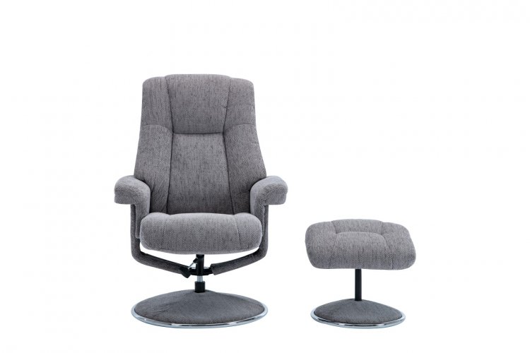 Dawson Swivel Chair & Stool in Fabric