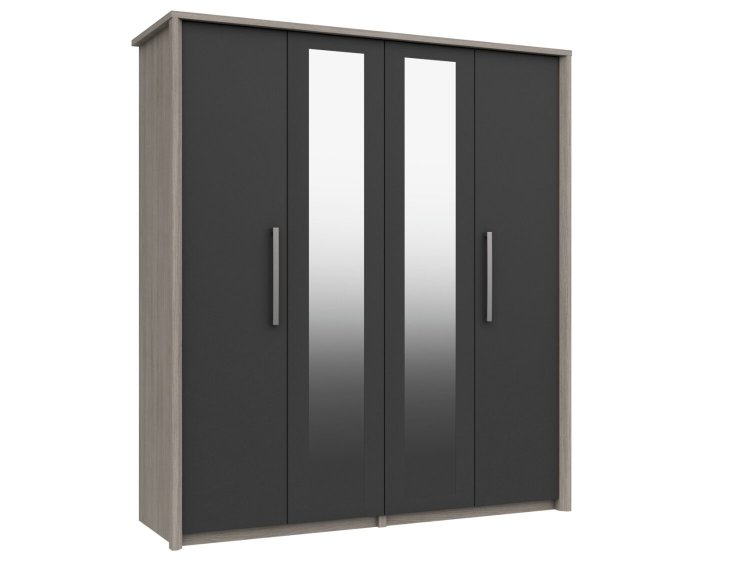 Arundel 4 Door Wardrobe with 2 Mirrors