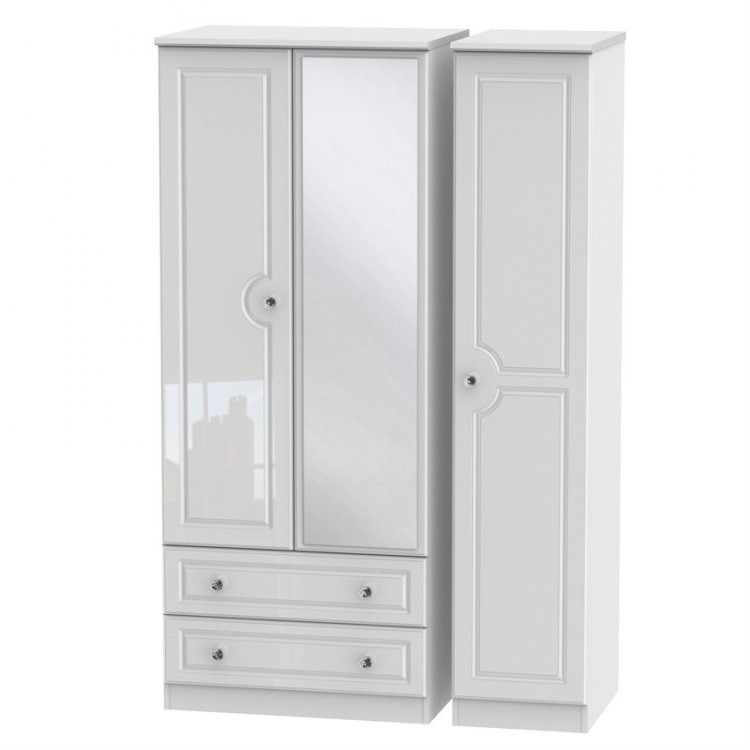 Welcome Balmoral Triple 2 Drawer Mirror Wardrobe