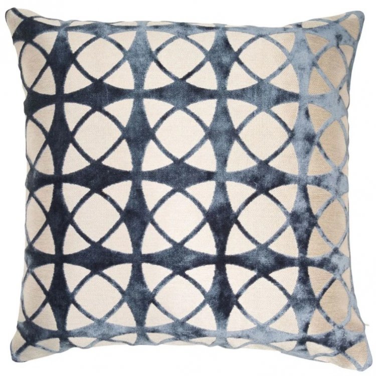 Malini Spiral Blue Cushion