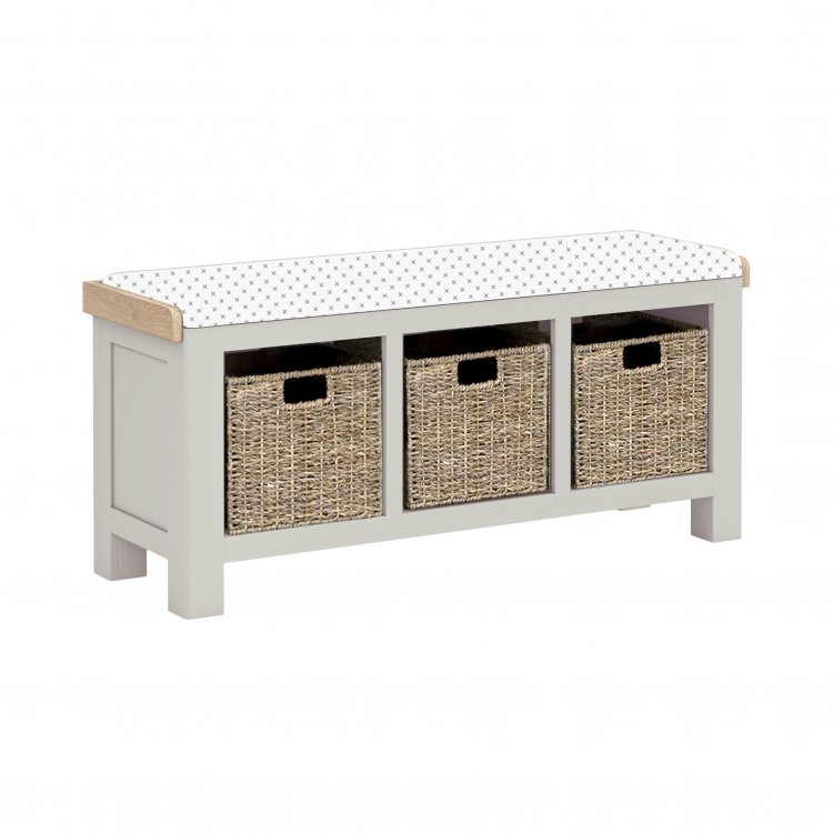 Holbrook Grey Storage Bench